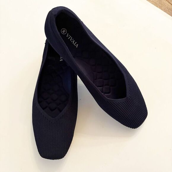 Vivaia Square-Toe V-Cut Flats (Margot 2.0) Navy Blue Size 43 US 11 $129.00 - Picture 5 of 14
